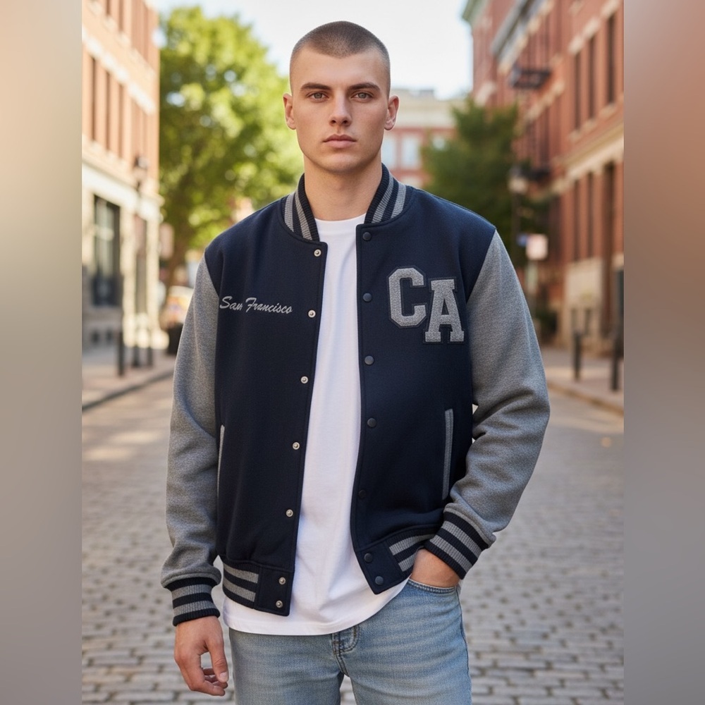 OCEAN BEACH varsity jacket men’s sports wear size M